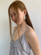 Pearl tassel earrings