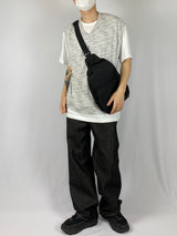 Boucle v neck layered vest