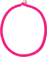 Classic crochet necklace (neon pink)