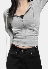 Culotte hood zip-up
