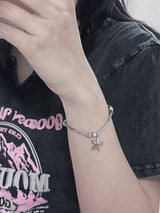 All Surgical Steel Starfish Gemstone Bracelet
