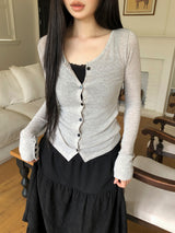 Mue Wool Button Cardigan