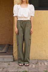 Blanc puff blouse_ivory
