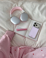 [Magsafe] ピンククリームシルバーグラスバンパーケース