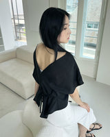 Ranie two-way choker cropped blouse