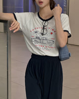 Trow printed short-sleeved T-shirt