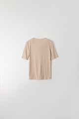 Jersey botton round (Beige)