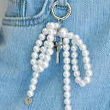  PEARL HEART KEYLING / SILVER