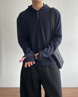 Polz Rib Henley Hoodie