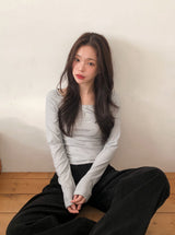 Peach Warm Border Round T-shirt (5color)