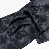 tiedye capri cargo shorts_black