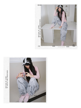キティカジュアルストレートバンディングパンツ