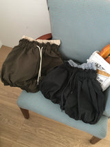 shoeshoe layered pumpkin shorts