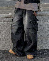 Flip Wide Denim Cargo Pants