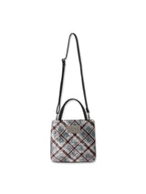 check mini velvet cross bag [charcoal]