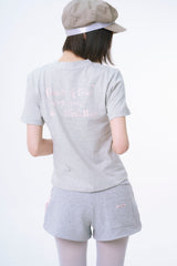 ドントビーブルーグリッターTシャツ (MELANGE GREY)
