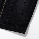 BINDING POINT DENIM JACKET
 - BLACK