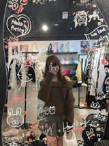 オーバーサイズオフショルダーチャンキーセーター