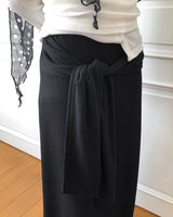 Elon String Tie Long Skirt