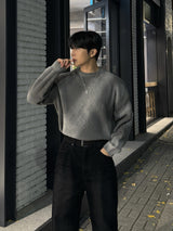 Tei velvet wide denim pants