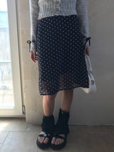 Misty Sheer Dot See-through Mini Skirt