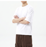 オーバーフィットクールドライバックスリットスリーブTシャツ ホワイト