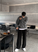アーバンラムズ ウール オーバーフィット Vネックニット