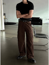 LMN Millet Curved Cargo Wide Pants (5 colors)