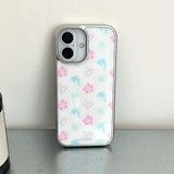 [Glossy Glass Silver Bumper Case] ・シーブリーズパターン -カラー