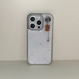 [MADE] SRARRY NIGHT PHONE CASE WHITE (epoxy silver bumper)