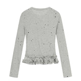 クロスペイントフリルＴシャツ