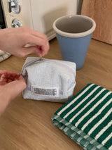 hucha silver cosmetic pouch