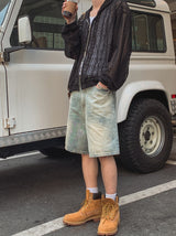 Pier アジャストバミューダデニムパンツ