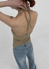 [MADE] Flote Halter String Sleeveless Top (Built-in Cap)