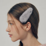 FUR SIDE HAIR PIN (GRAY)