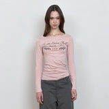 C ROSE GRAPHIC OFF-SHOULDER T-SHIRT_PINK
