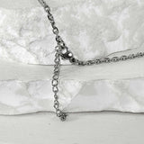 ss-Multi P circle keyring necklace_silver