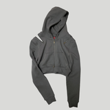 ANTIQUE ZIPPER CROP HOODIE