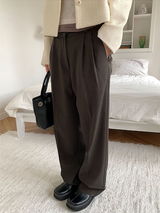 All day semi wide slacks(3color)