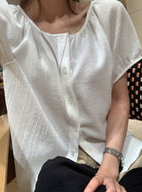 Weekly Wrinkle Shirring Blouse / 2 colors