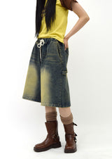 Dirty Wash Bermuda Denim pants
