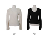 Basic U-neck Rib Puff Knit (5color)