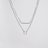 Maelle Double Chain Hoop Necklace