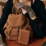 Nube Suede Mini Backpack (Camel)