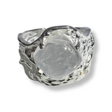 Bumpy crystal ring