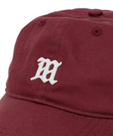 M LOGO COTTON BALL CAP_BURGUNDY