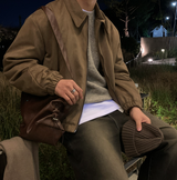 カリ スエード オーバーフィット リベット ブルソン ジャケット