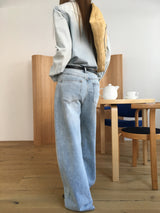 Road wide light denim