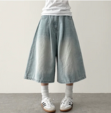 Meli Pintuck Denim Bermuda Shorts [Short & Long Selection*]