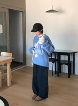 [unisex] ピデンヘアリーぼかしプリントオーバーニット